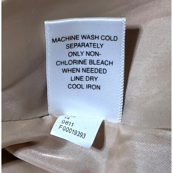 Vintage Merona Blazer Jacket Womens Size L Double Breasted NWT Tan 3/4 Sleeve - Picture 7 of 13